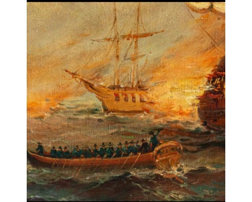 Schlacht auf hoher See battle on the high seas / Битва в открытом море». Британия. Автор - Bob Sanders (1945 г.р.). Schlacht auf hoher See battle on the high seas / Битва в открытом море». Британия. Автор - Bob Sanders (1945 г.р.).