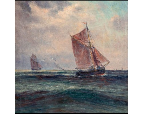«Парусники». Бельгия, начало ХХ века. Автор - Romain Steppe (1859-1927) «Парусники». Бельгия, начало ХХ века. Автор - Romain Steppe (1859-1927)