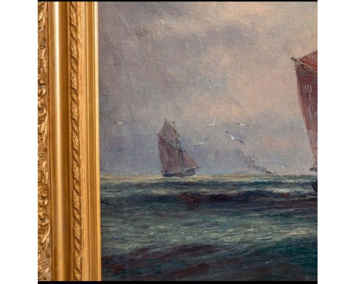 «Парусники». Бельгия, начало ХХ века. Автор - Romain Steppe (1859-1927) «Парусники». Бельгия, начало ХХ века. Автор - Romain Steppe (1859-1927)