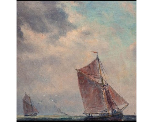 «Парусники». Бельгия, начало ХХ века. Автор - Romain Steppe (1859-1927) «Парусники». Бельгия, начало ХХ века. Автор - Romain Steppe (1859-1927)