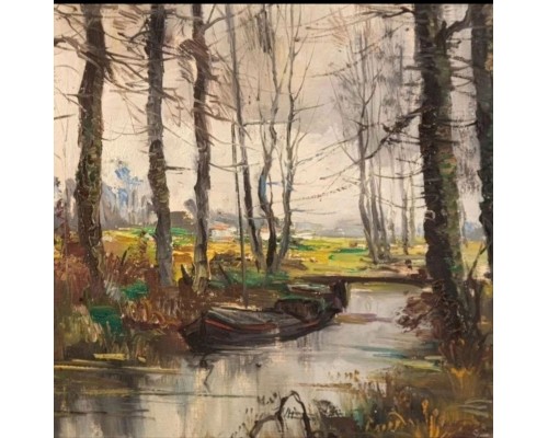 «Осенний лес». Бельгия, середина ХХ века. Автор - Jean Jacgues Foulon (1923-1980)